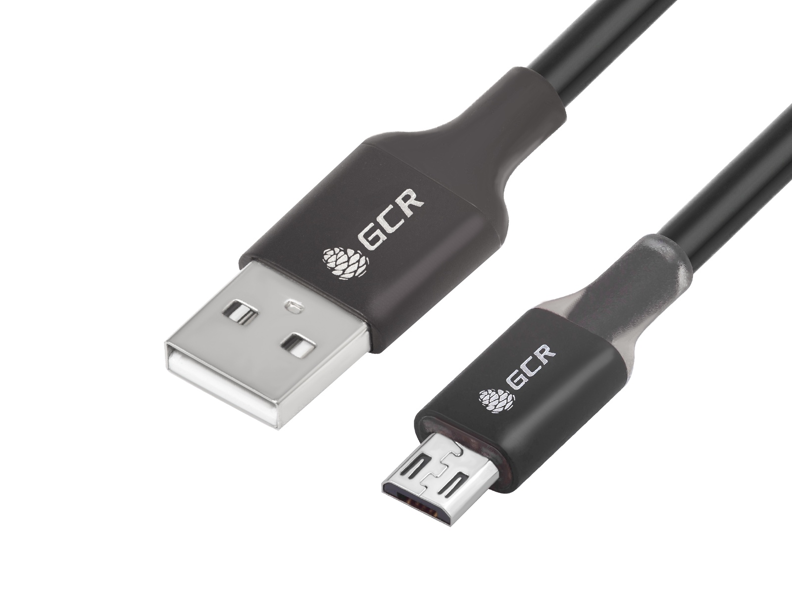 фото Кабель Greenconnect USB2.0, GCR-51160, для ОS Android, AM/microB 5pin, 0.5m, черный, 3А, световая индикация заряда