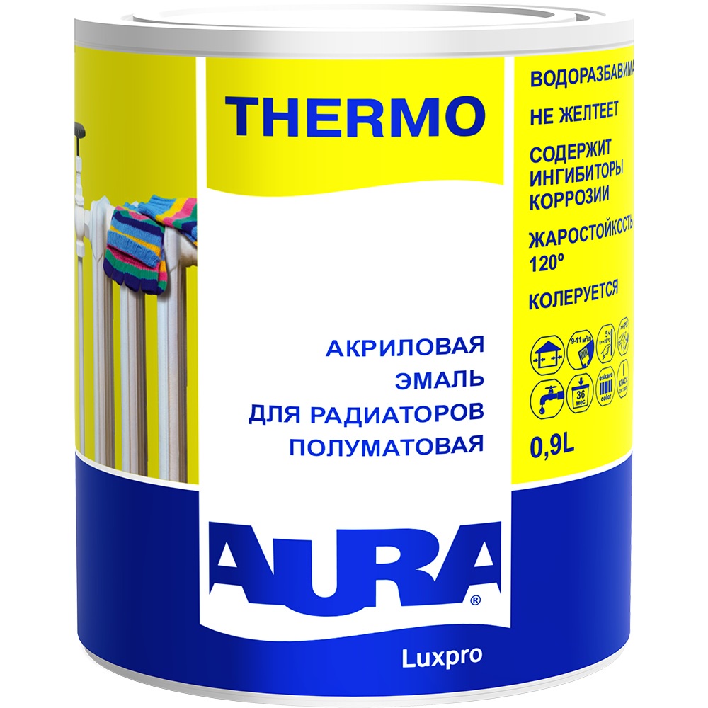 фото Эмаль AURA Luxpro Thermo акриловая для радиаторов