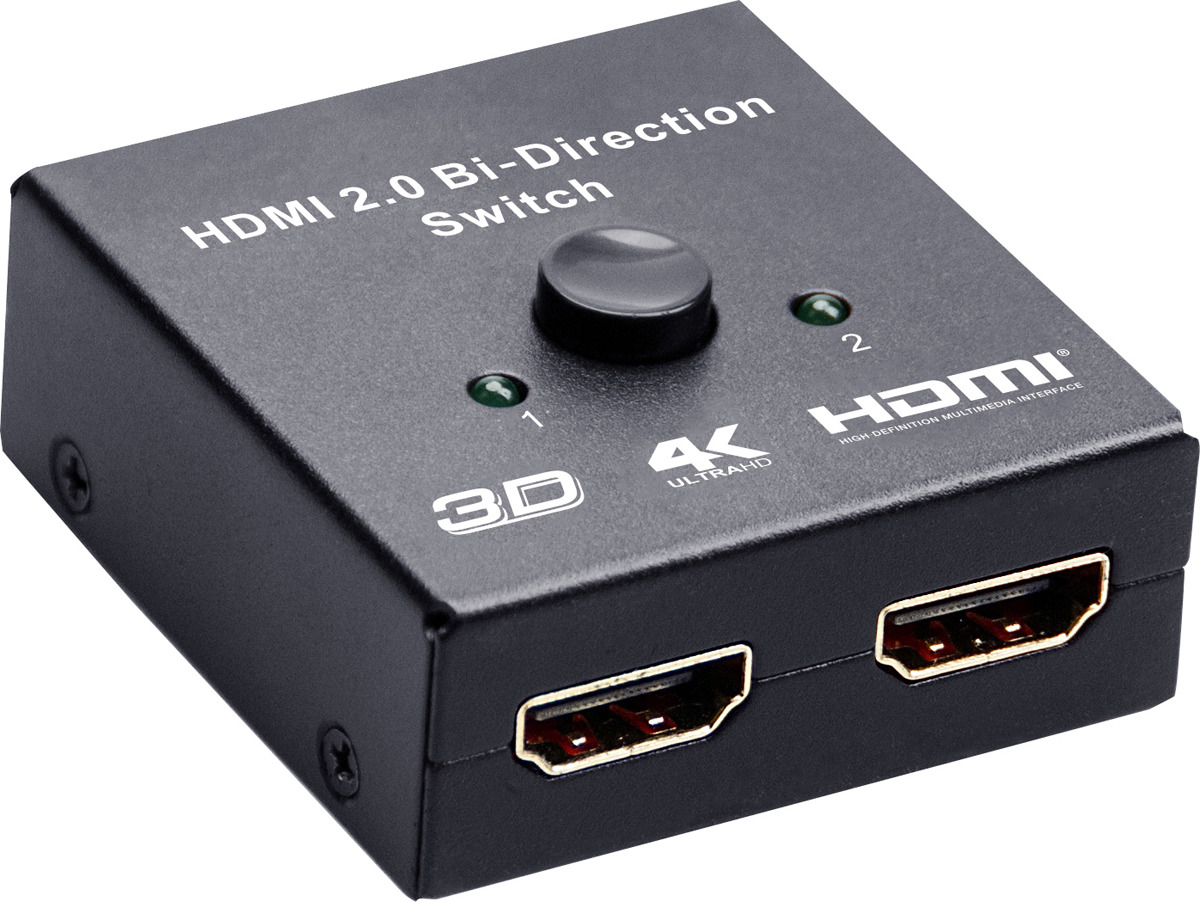 фото Переключатель Greenconnect Greenline, v2.0 HDMI 2 к 1 Bi-Direction Switch, черный