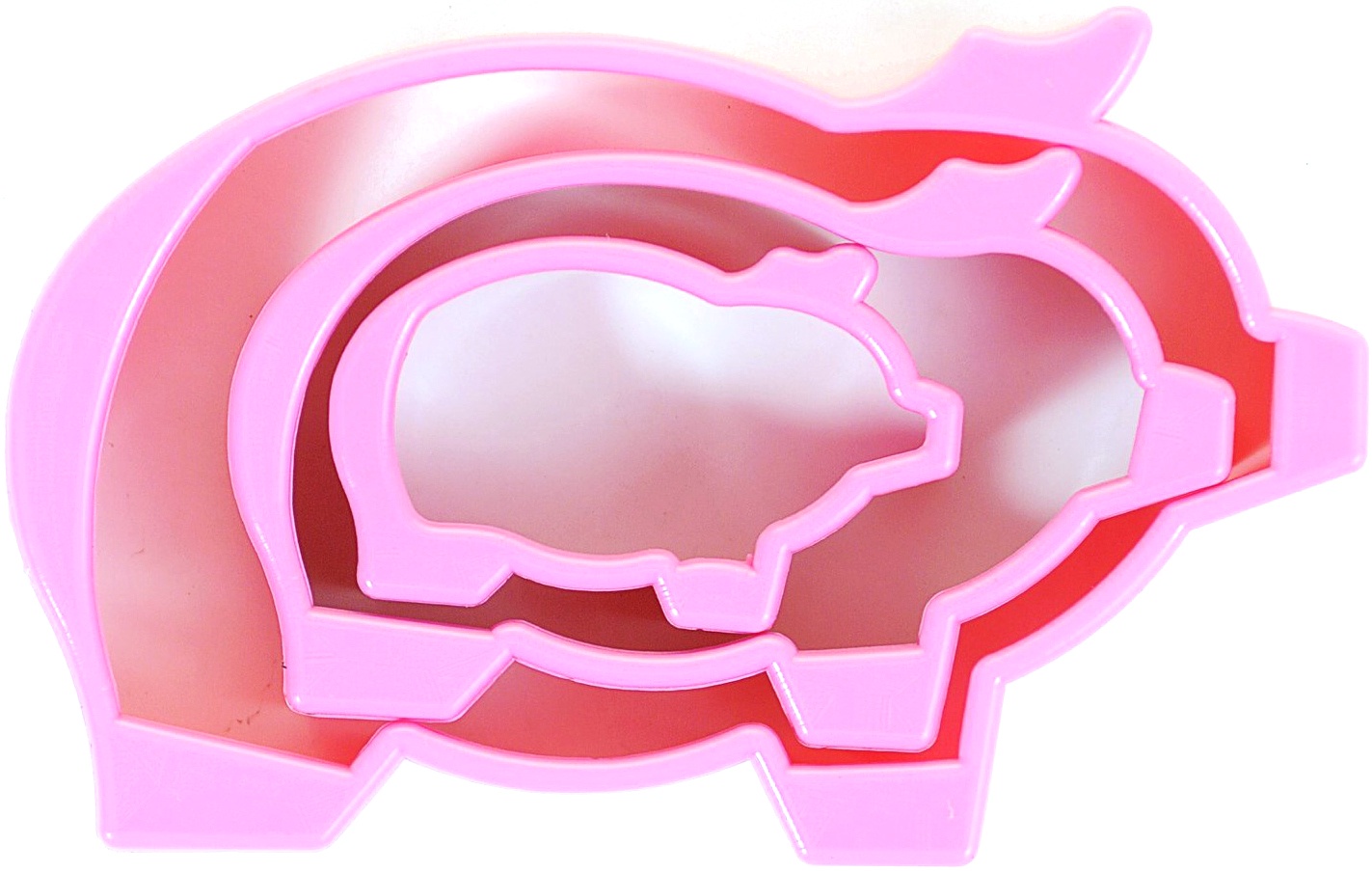 Форма для выпечки Fidget Go Свинка (3 размера), для нарезки теста, печенья и мастики, розовый