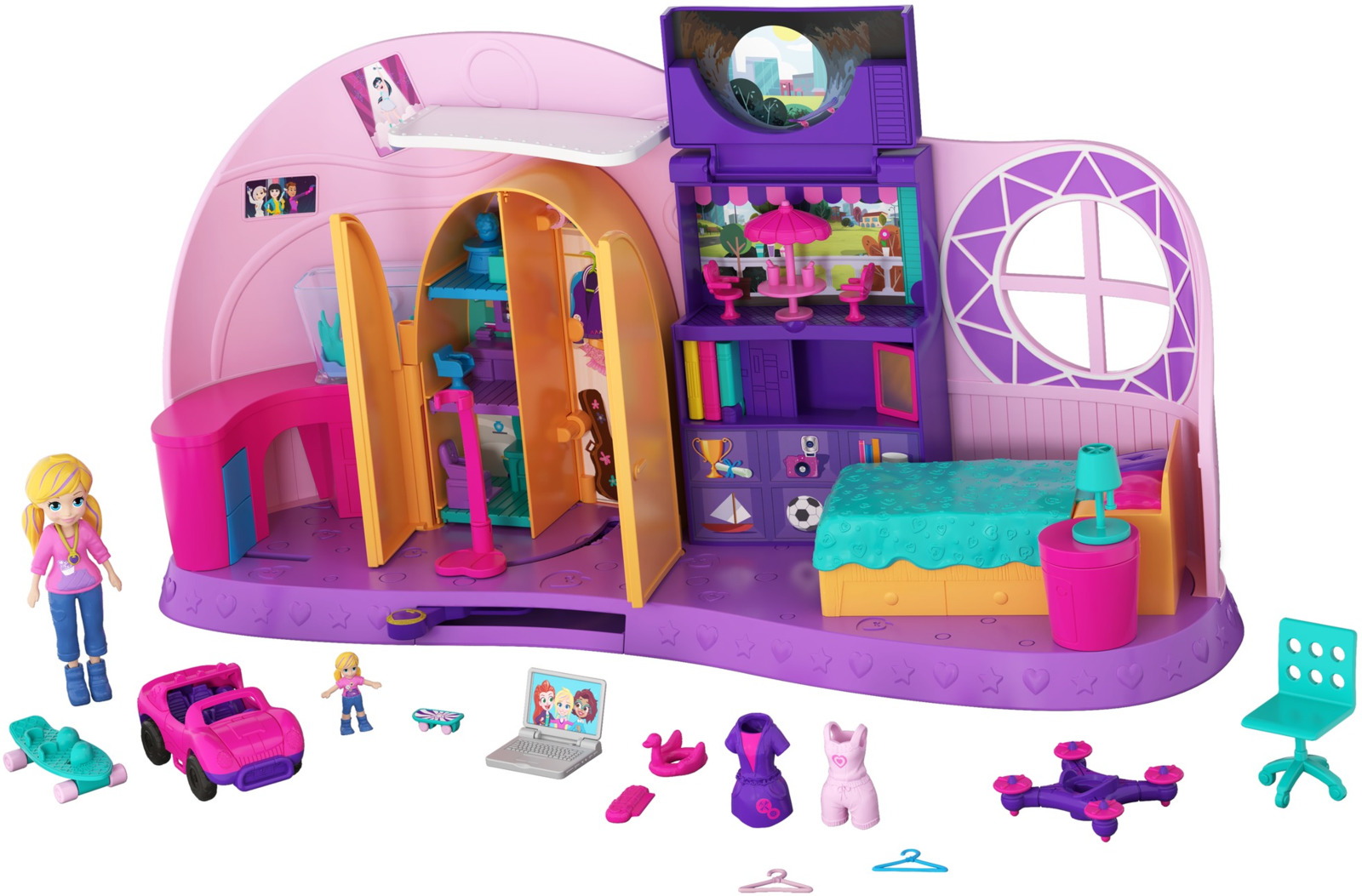 фото Игровой набор с куклой Polly Pocket "Комната Полли", FRY98