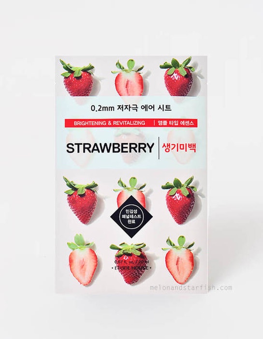 фото Маска для лица с клубникой Etude House 0.2 Therapy Air Mask Strawberry, 20 мл