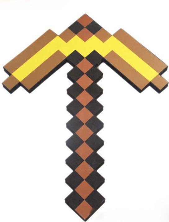фото Кирка Minecraft, PC01295, золотой, длина 45 см