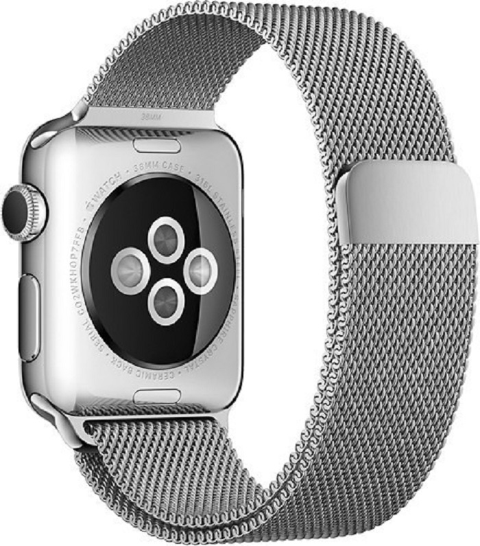 Ремешок для смарт-часов Aceshley Luxe Ремешок Aceshley Luxe Case для Apple Watch 42 мм металлический с магнитным замком Цвет: Серебро, 12285, серебристый