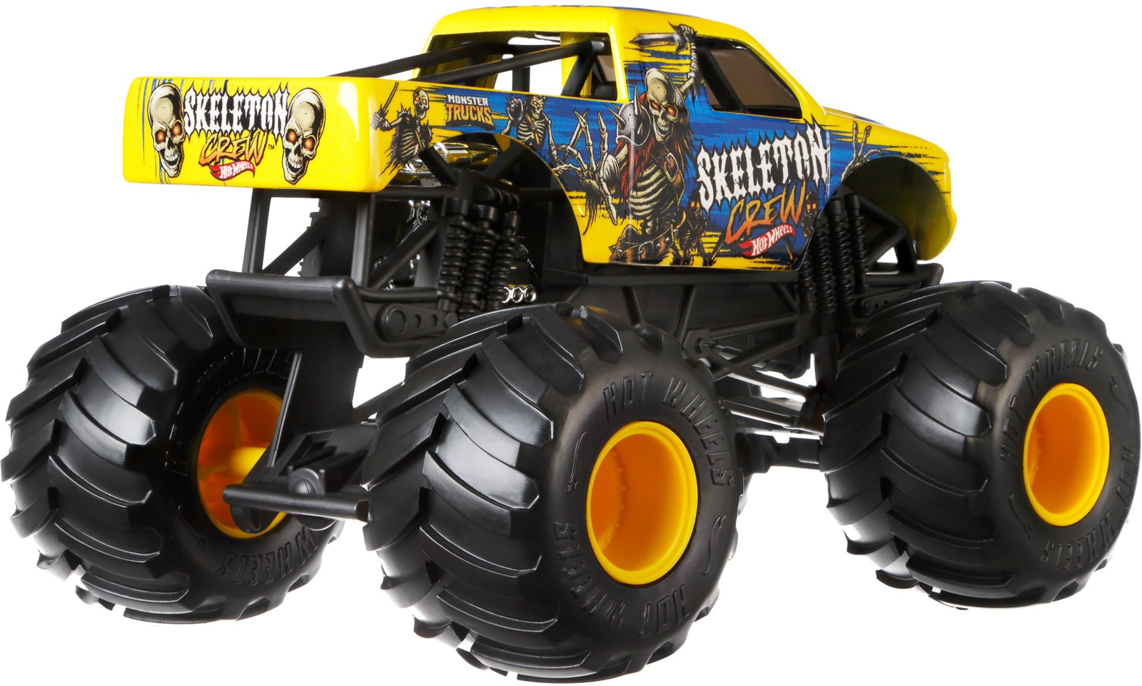 Wheels monster trucks. Hot Wheels монстр-трак fyj83. Монстр-трак hot Wheels большой fyj83 1:24. Монстр-трак hot Wheels Bigfoot 4x4. Монстр-трак hot Wheels Skeleton Crew (fyj83/gcx19) 1:24.