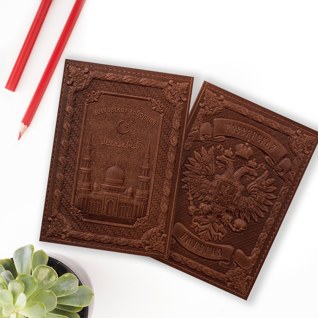 фото Обложка для паспорта TRIWESTA Сувенирная серия, коричневый