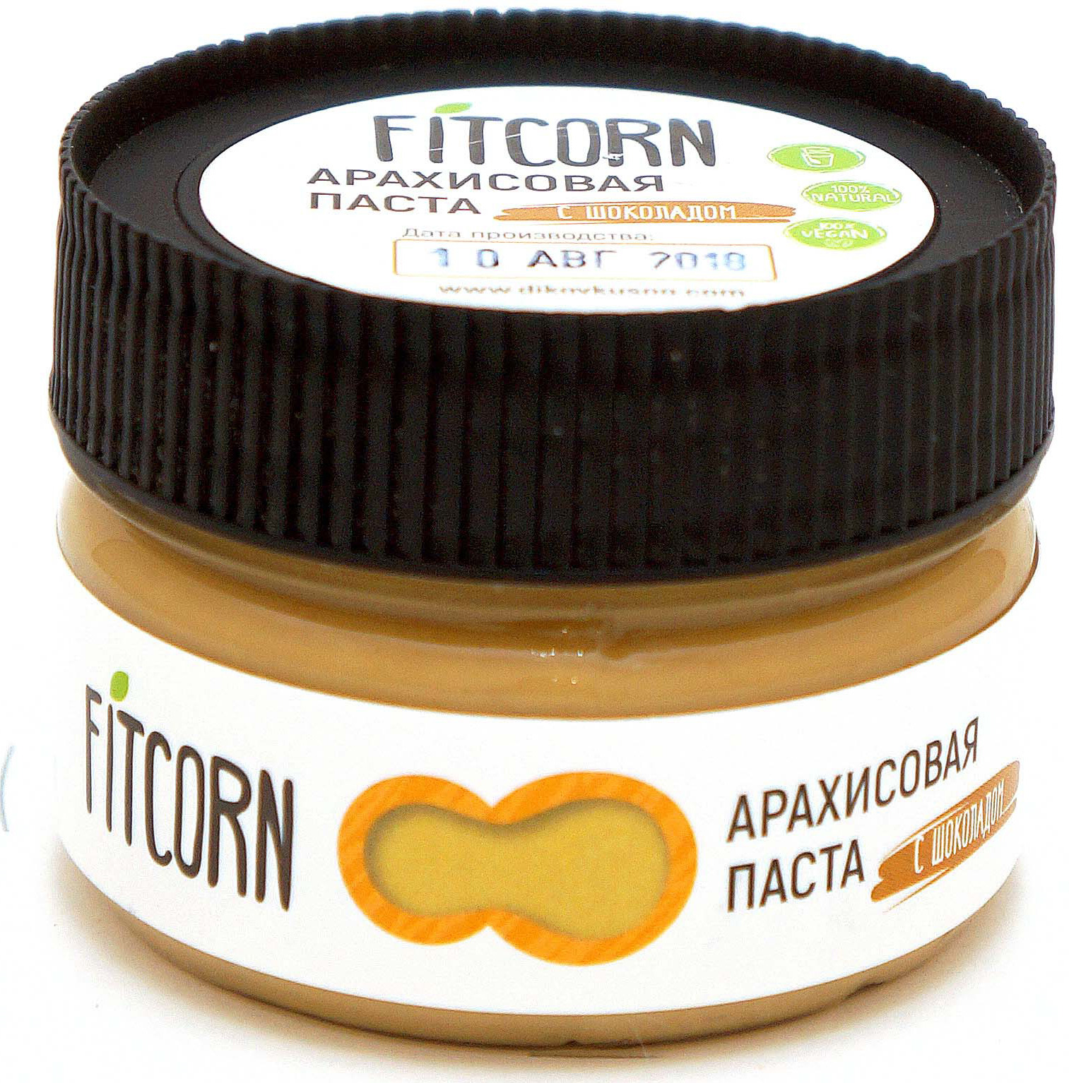 фото Арахисовая паста Fitcorn с белым шоколадом, 80 г