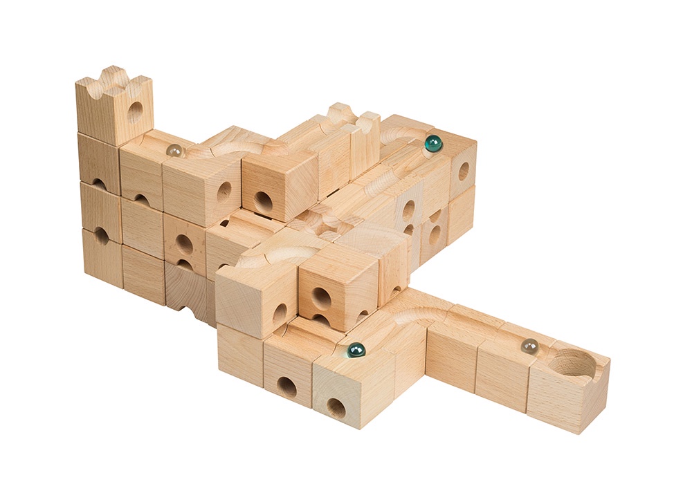 фото Деревянный конструктор РЭДИ Шарики-кубарики для детей от 3-х лет, 60 кубиков