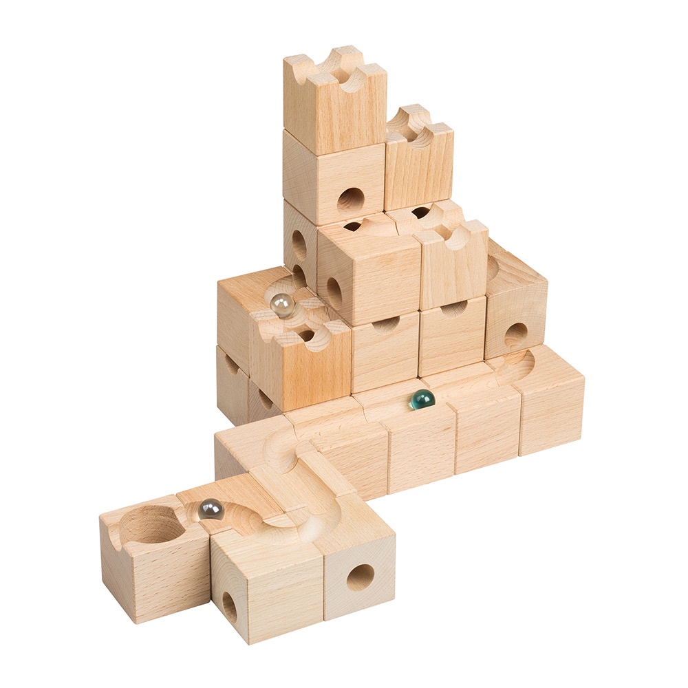 фото Деревянный конструктор РЭДИ Шарики-кубарики для детей от 3-х лет, 36 кубиков