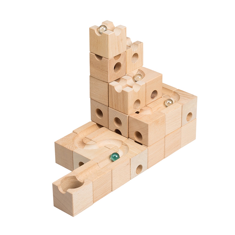фото Деревянный конструктор РЭДИ Шарики-кубарики для детей от 3-х лет, 36 кубиков