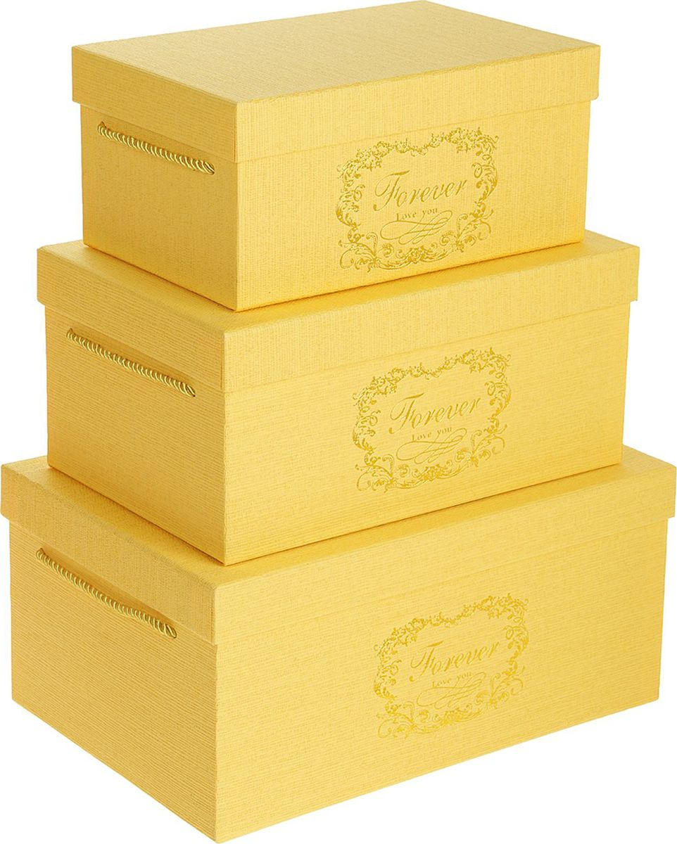 фото Подарочная упаковка, желтый, 3 шт Иу жусима крафтс кампани лимитед