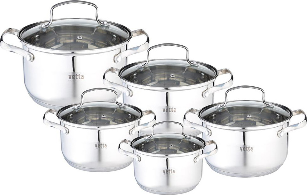 фото Набор посуды для приготовления Vetta Берн, 822126, серый, 13 предметов