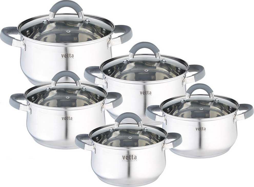 фото Набор посуды для приготовления Vetta Вена, 822128, серый, 13 предметов