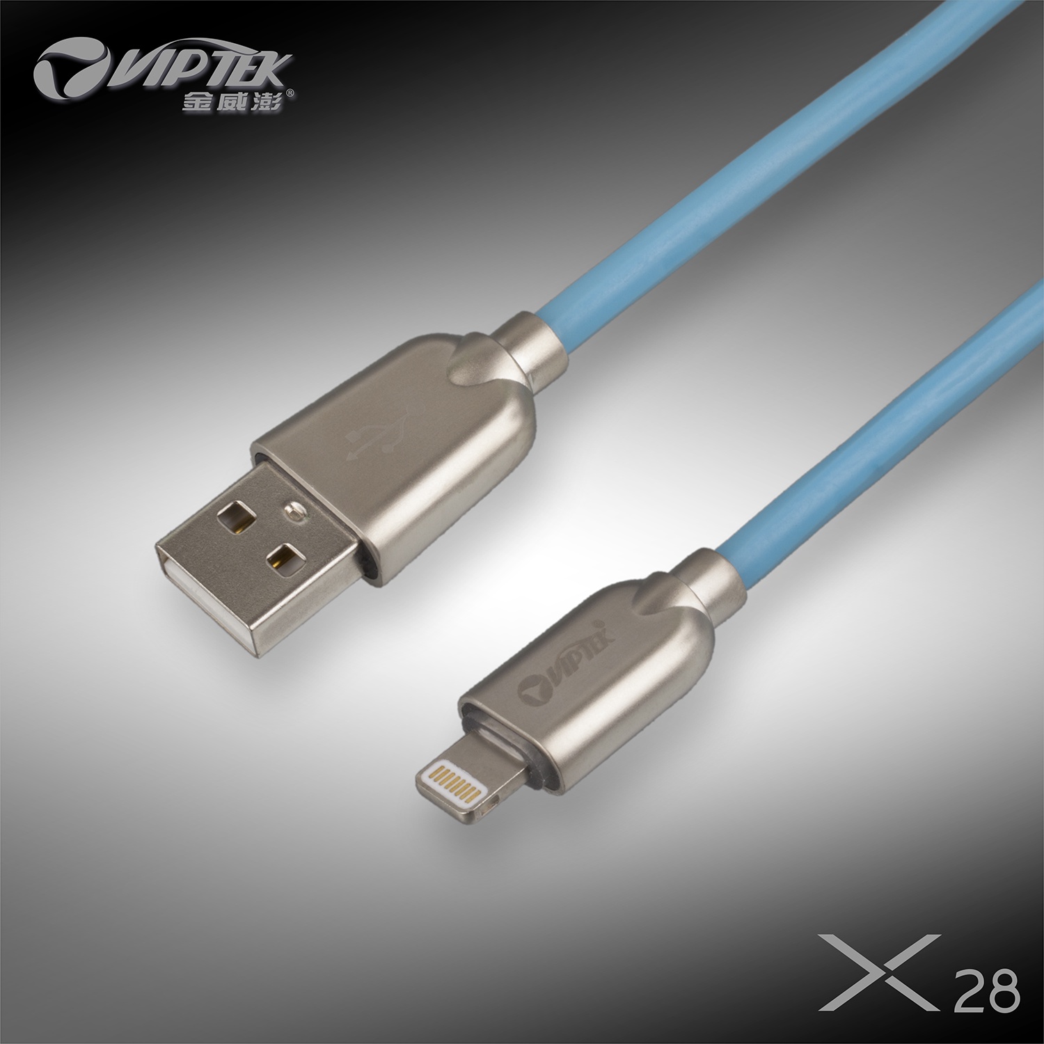 фото Кабель VipTek 8-pin, Lightning, 3761, синий