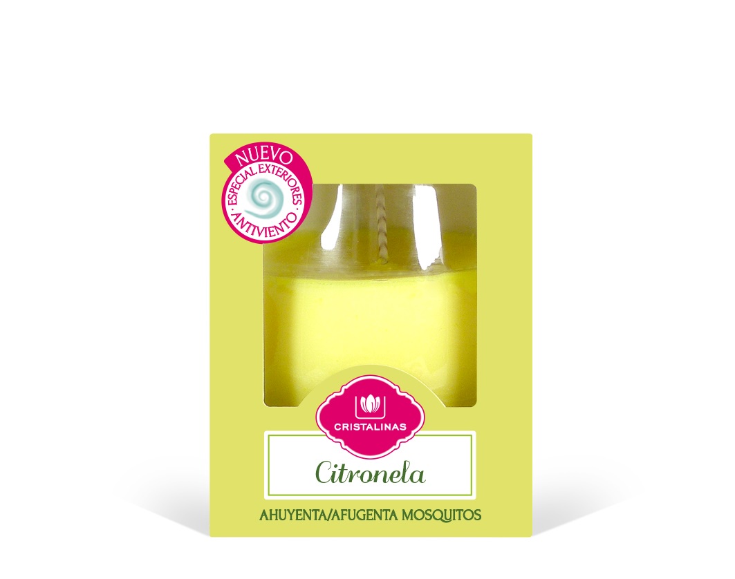 фото Свеча ароматизированная Cristalinas Лимон, желтый
