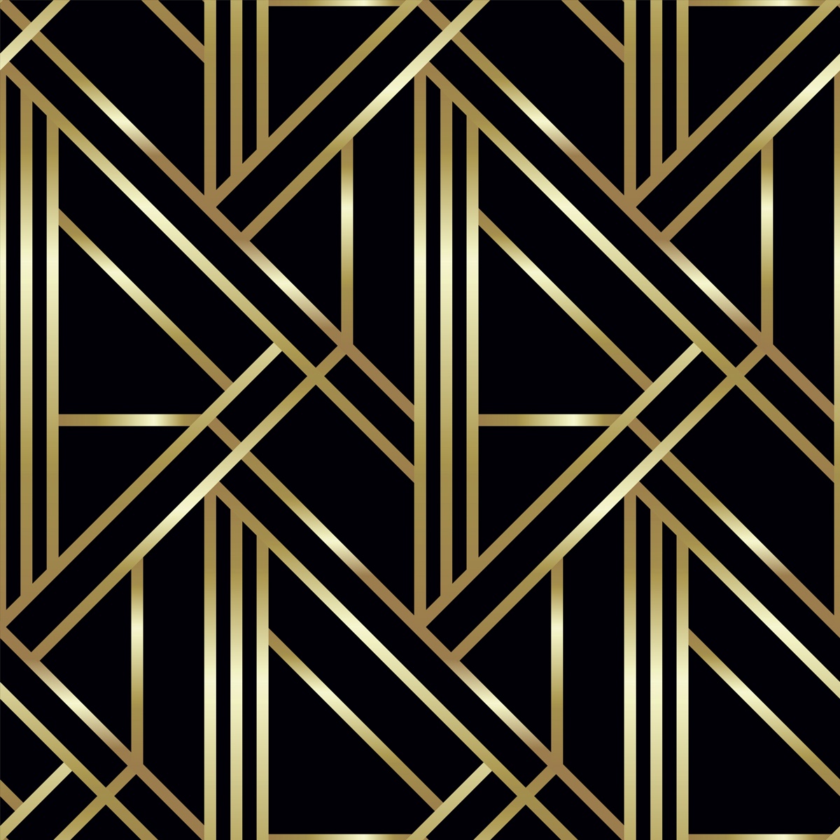 Орнамент геометрический черно золотой