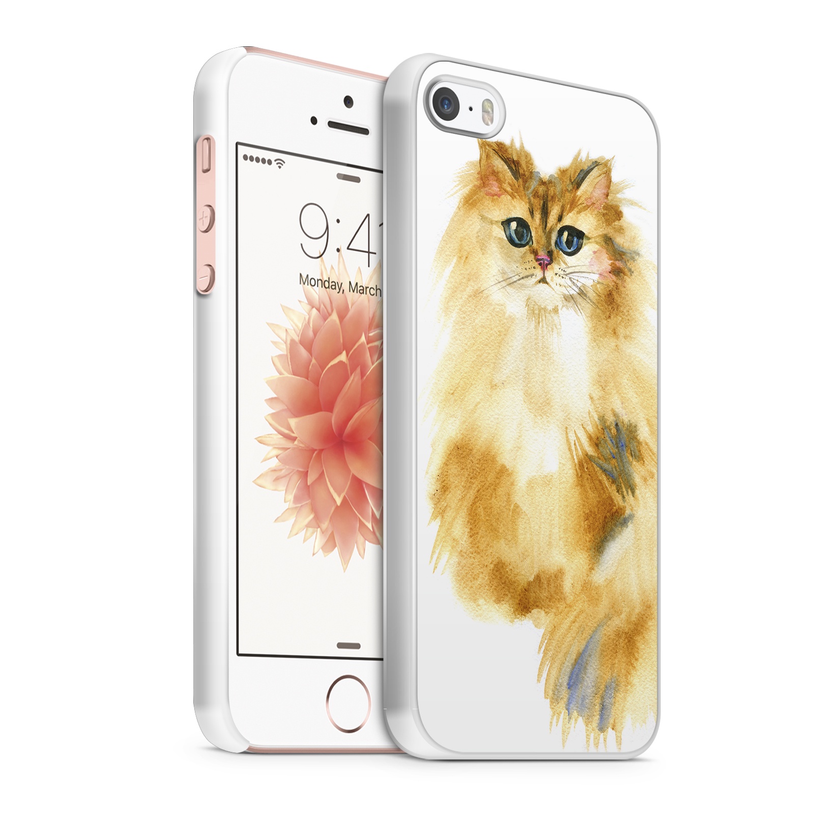 фото Чехол для iPhone 5/5S/SE "Рисунок кошки" Boom case