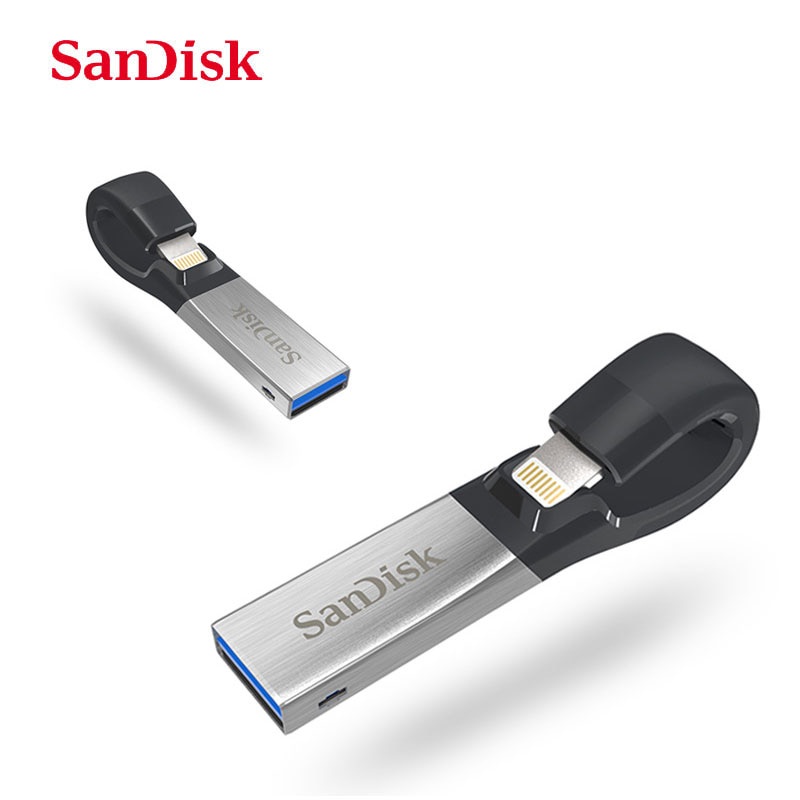 фото USB Флеш-накопитель SanDisk iXpand, SDIX30C-016G-GN6NN, серебристый