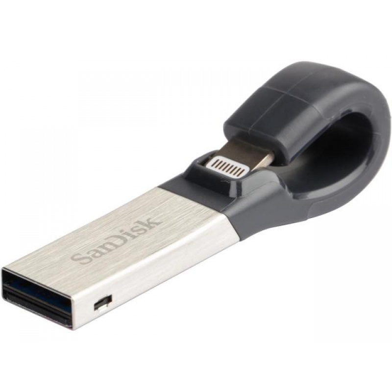 фото USB Флеш-накопитель SanDisk iXpand, SDIX30C-016G-GN6NN, серебристый