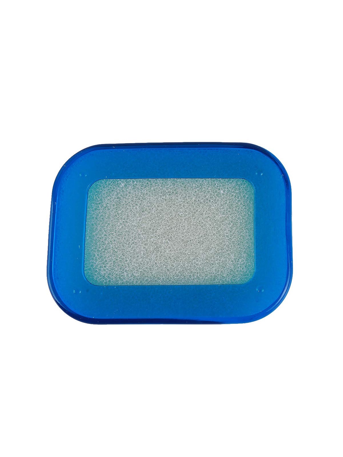фото Мультифункциональная губка мыльница в пластиковой коробке, мыльница с губкой поролоновой (син.) Blonder home