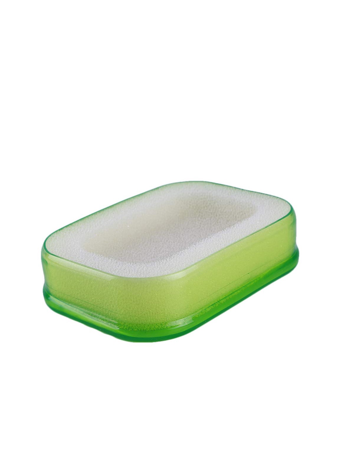 фото Мультифункциональная губка мыльница в пластиковой коробке, мыльница с губкой поролоновой (зел.) Blonder home