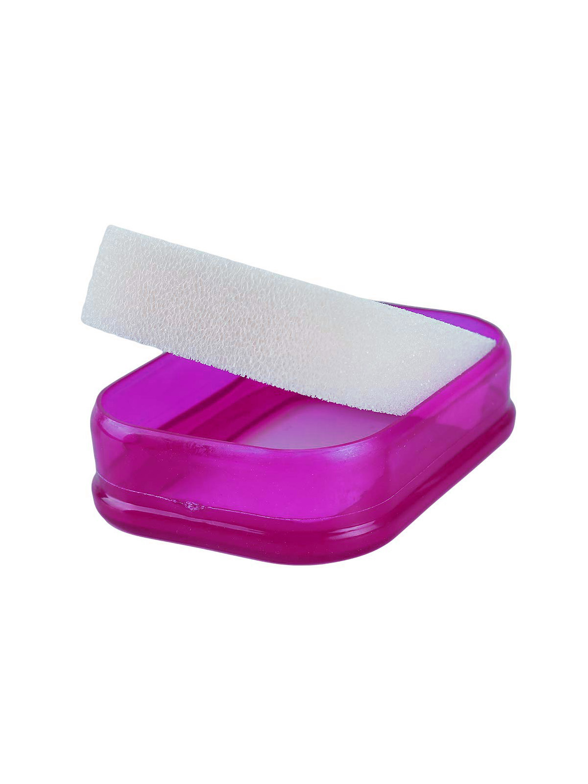 фото Мыльница Blonder Home Мультифункциональная губка мыльница в пластиковой коробке, мыльница с губкой поролоновой (фиол.), BH-ASH-05, ПВХ (поливинилхлорид), Пластик