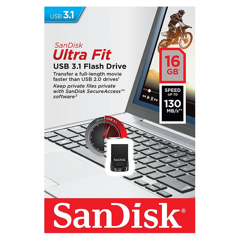 фото USB Флеш-накопитель SanDisk Ultra Fit, черный