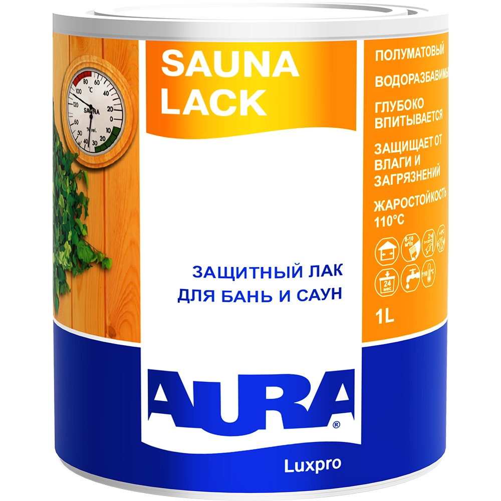 Лак AURA Sauna Lack для бань и саун
