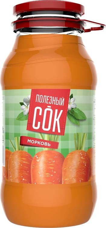 Сок Полезный сок "Морковный" с мякотью, 1,8 л