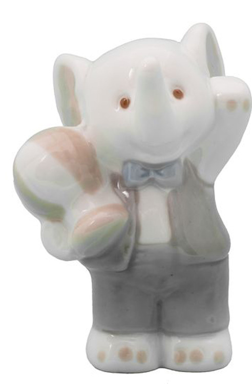 фото Декоративная фигурка "Слоник с погремушкой", 79340, белый, 5,9 х 5 х 8,7 см Magic home