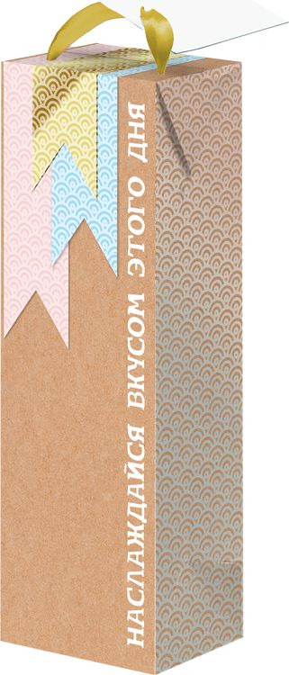 фото Бумажный пакет-коробка Magic Home "Вкус дня", 79668, разноцветный, 12,5 х 34,5 см