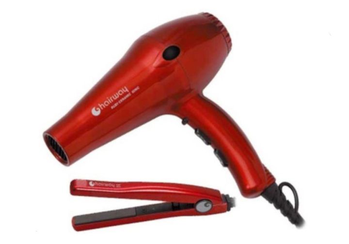 фото Фен для волос Hairway Фен Ruby Ceramic 03049, 2100W+щипцы Ruby Iron 04087, 65W