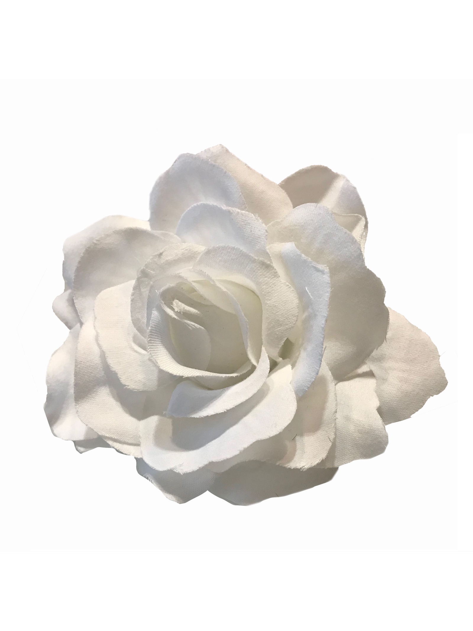 фото Резинка для волос Flowerstyle с крупной розой, белый