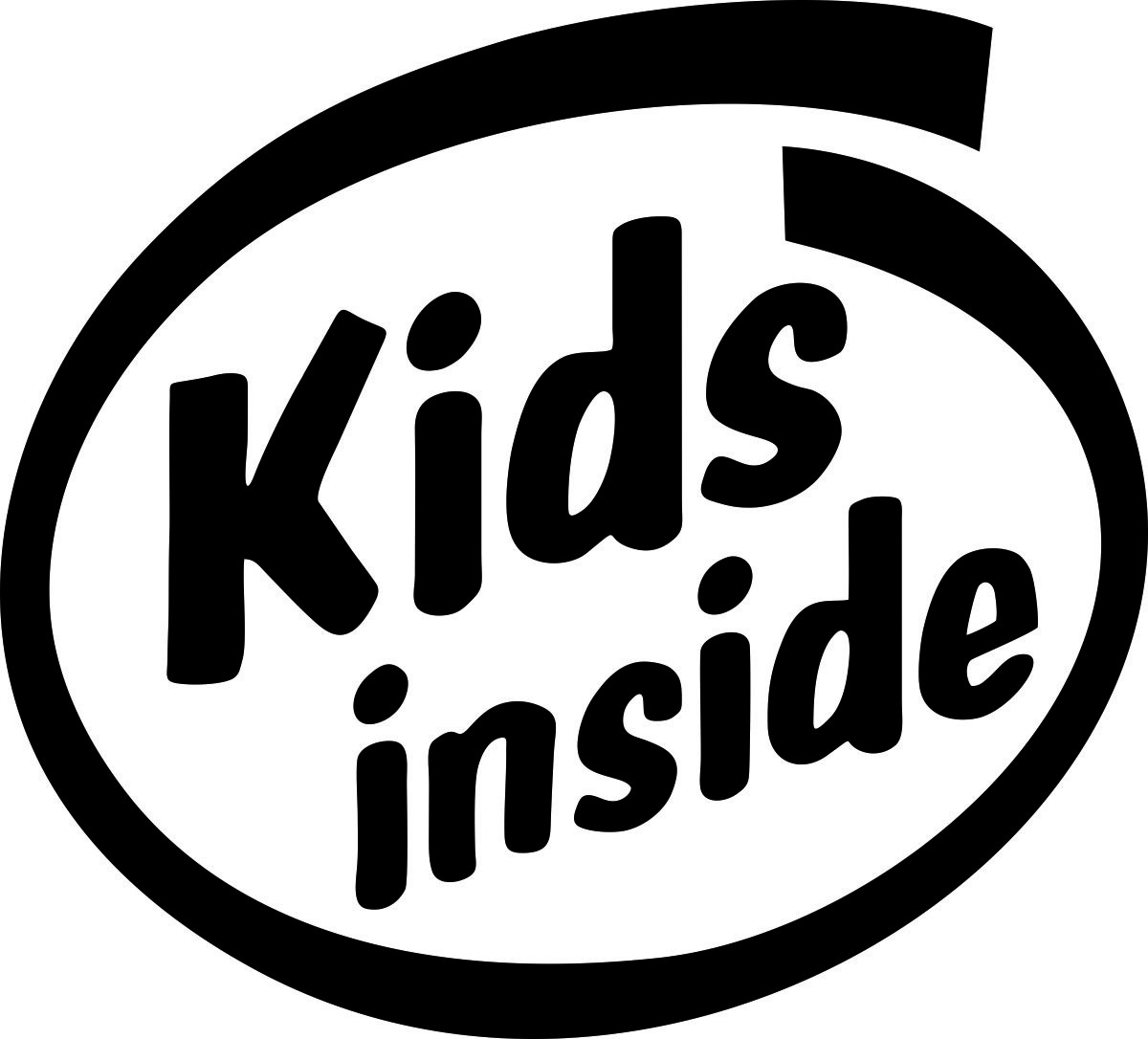 фото Наклейка ОранжевыйСлоник виниловая "kids inside" для авто или интерьера, Винил Оранжевый слоник