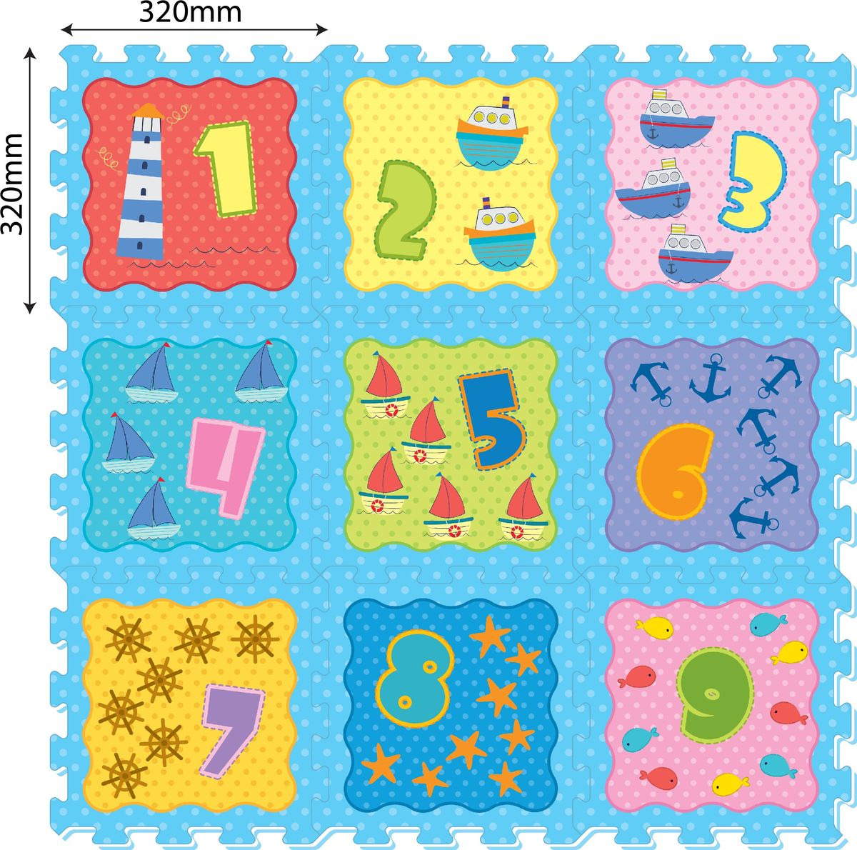фото Коврик-пазл ЯиГрушка "Океан и Цифры", 59841