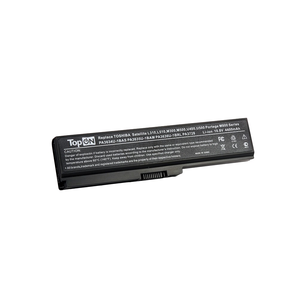 Аккумулятор для ноутбука TopON Toshiba Satellite Pro A660, C645, L310, M300, T110, Equium U400. 10.8V 4400mAh 49Wh. PN: PA3634U-1BAS, PA3635U-1BAM., TOP-PA3634 Аккумулятор для ноутбука TopON Toshiba Satellite Pro A660, C645, L310, M300, T110, Equium U400. 10.8V 4400mAh 49Wh. PN: PA3634U-1BAS, PA3635U-1BAM., TOP-PA3634