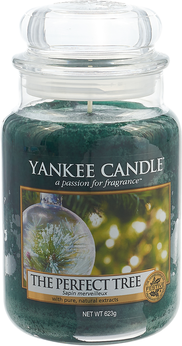 фото Свеча ароматизированная Yankee Candle "Идеальная ель / The Perfect Tree" большая в стеклянной банке, 1556280E, 623 г