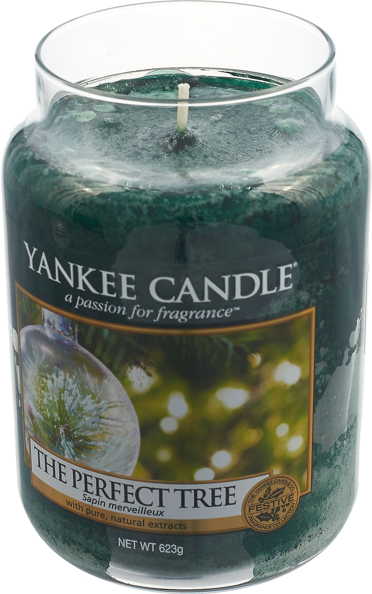 фото Свеча ароматизированная Yankee Candle "Идеальная ель / The Perfect Tree" большая в стеклянной банке, 1556280E, 623 г