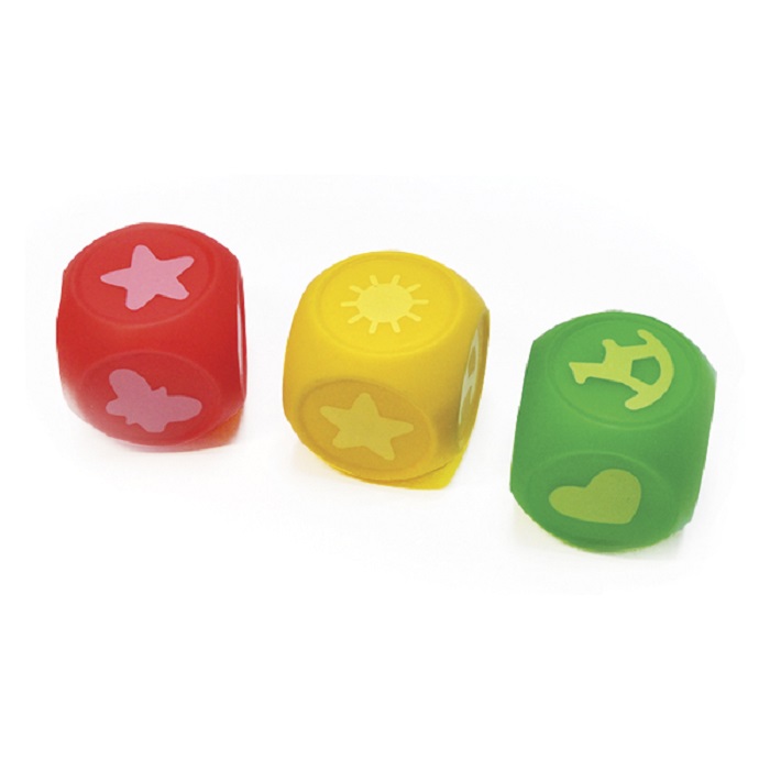 фото Игрушка для ванной ПОМА Набор из 3-х кубиков "Учим цвета" 3 шт.  (ПВХ-пластизоль) 12+