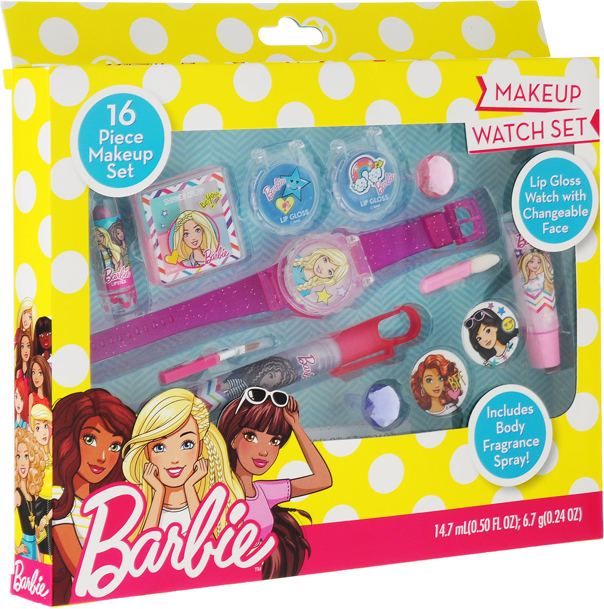 Игровой набор детской декоративной косметики Markwins Barbie, для лица