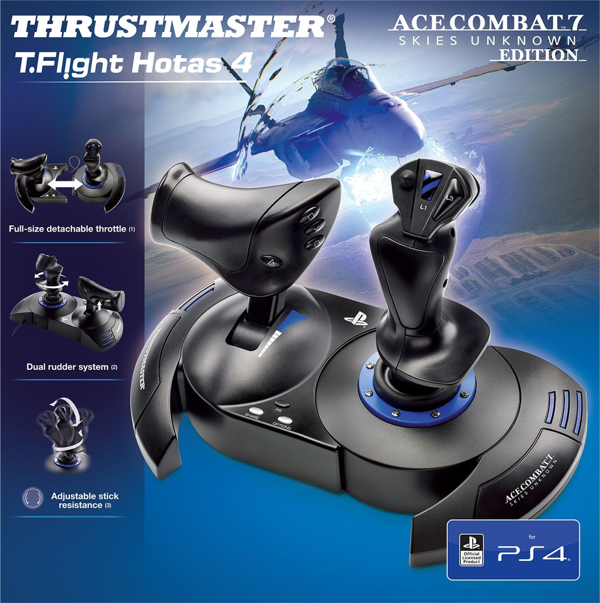 фото Джойстик Thrustmaster T Flight Hotas 4 Ace Combat 7 Skies Unknown для PS4/PC, THR93