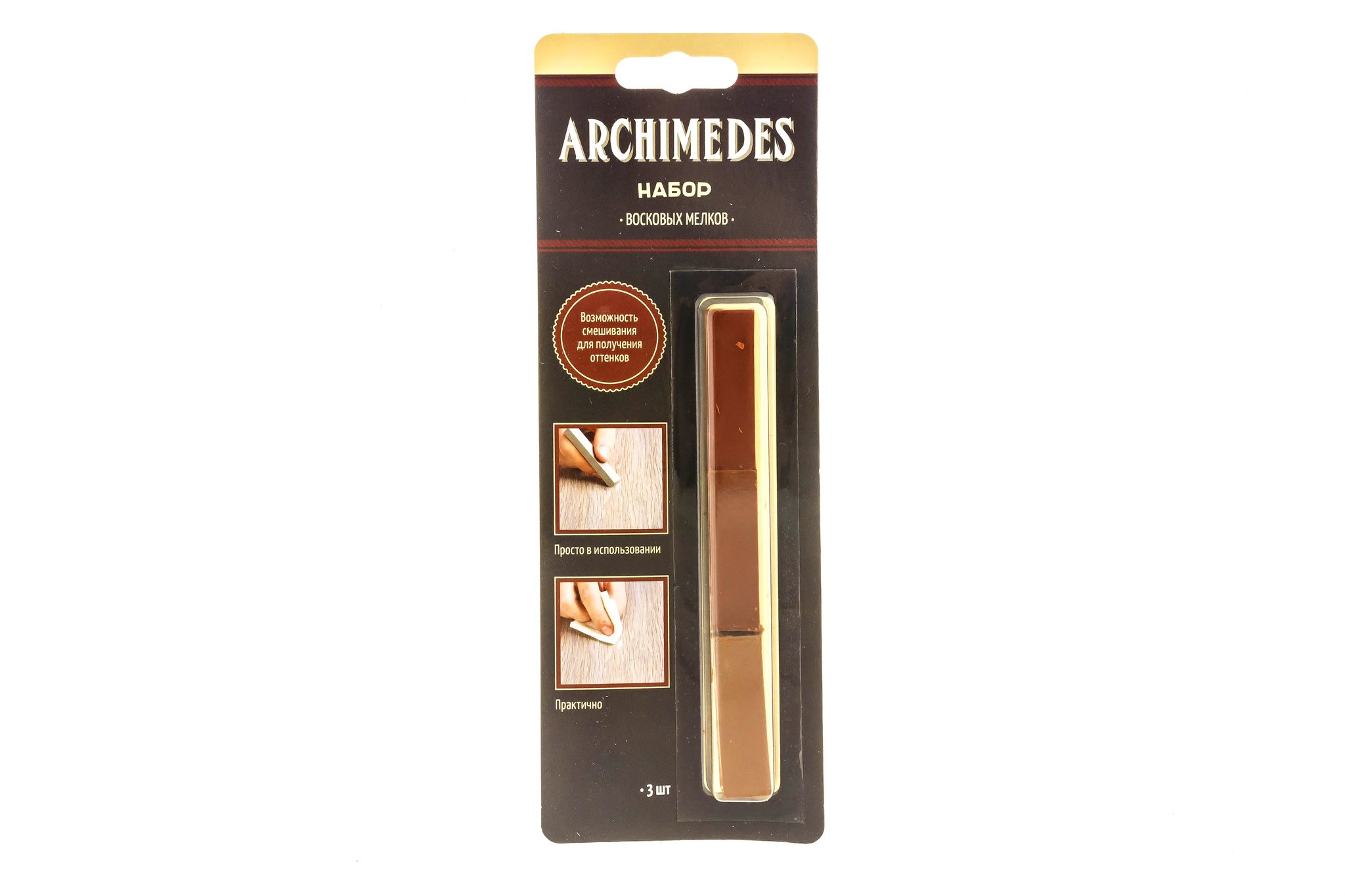 Мелки archimedes 93231 Набор восковых мелков, 3шт №1, 93231 корпусная мебель