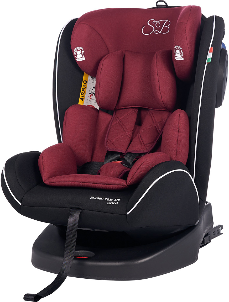 фото Автокресло Sweet Baby Round Trip SPS Isofix от 0 до 36 кг, 419097, бордовый, черный