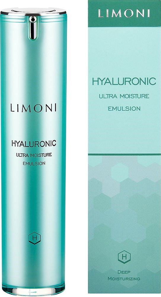 фото Эмульсия для ухода за кожей лица Limoni Hyaluronic Ultra Moisture Emulsion, с гиалуроновой кислотой, ультраувлажняющая, 50 мл