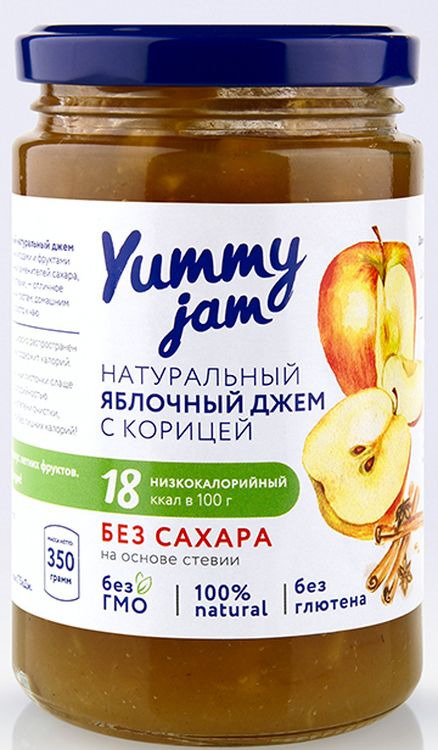 Джем Yummy Jam яблочный с корицей, 350 г