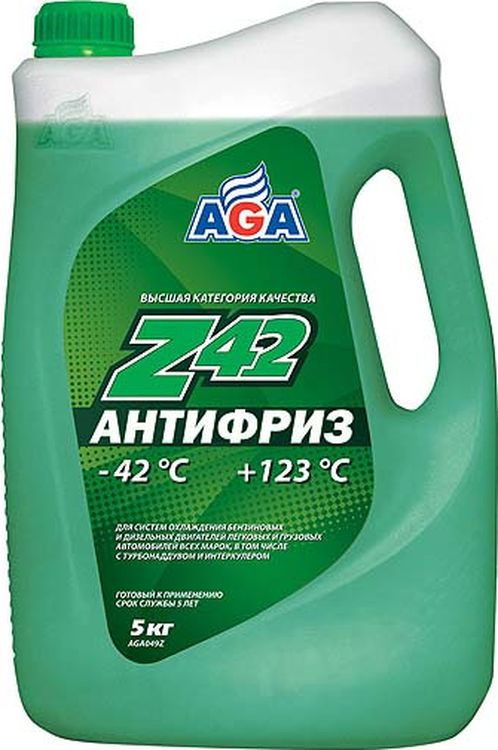 фото Антифриз AGA "Z42", готовый, цвет: зеленый, 5 кг