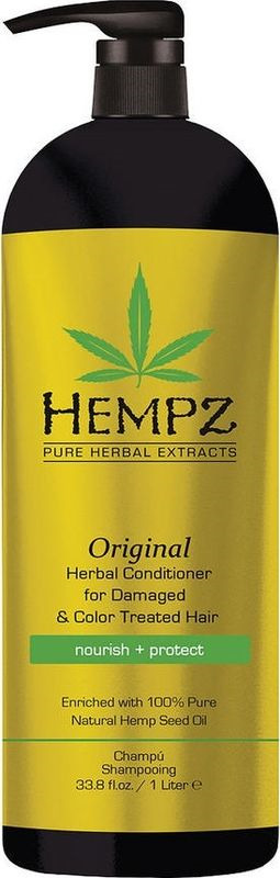 фото Кондиционер для волос Hempz Original Herbal растительный, для поврежденных, окрашенных волос, 1 л