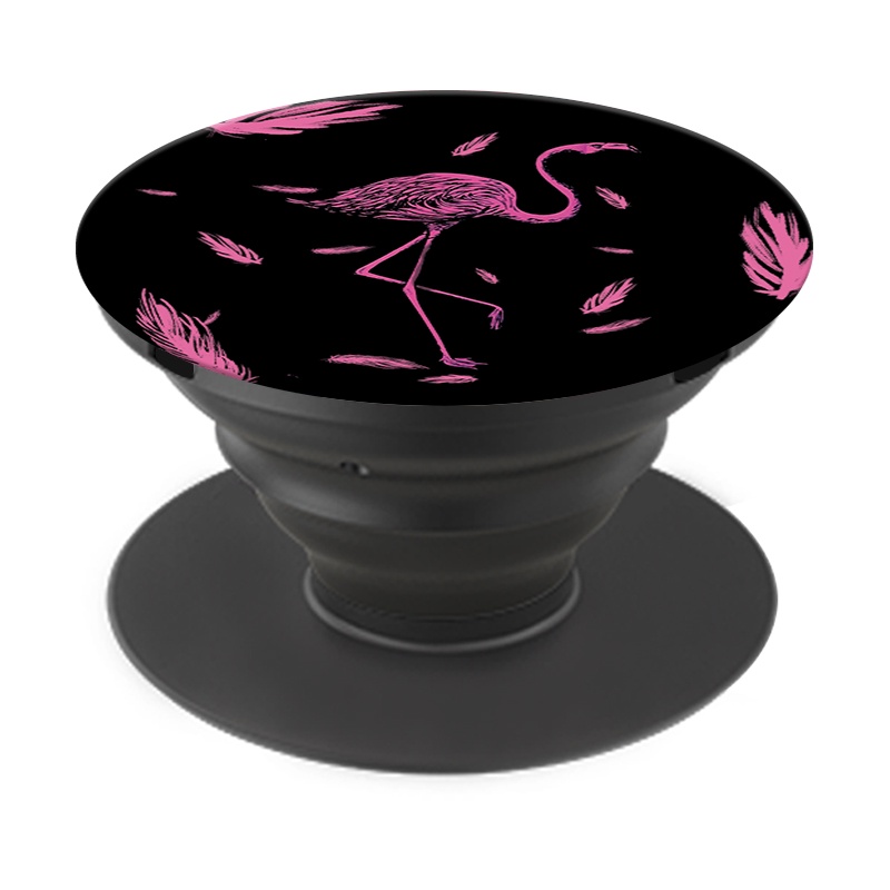 фото Держатель для телефона POPSO Фламинго с перьями, фиолетовый