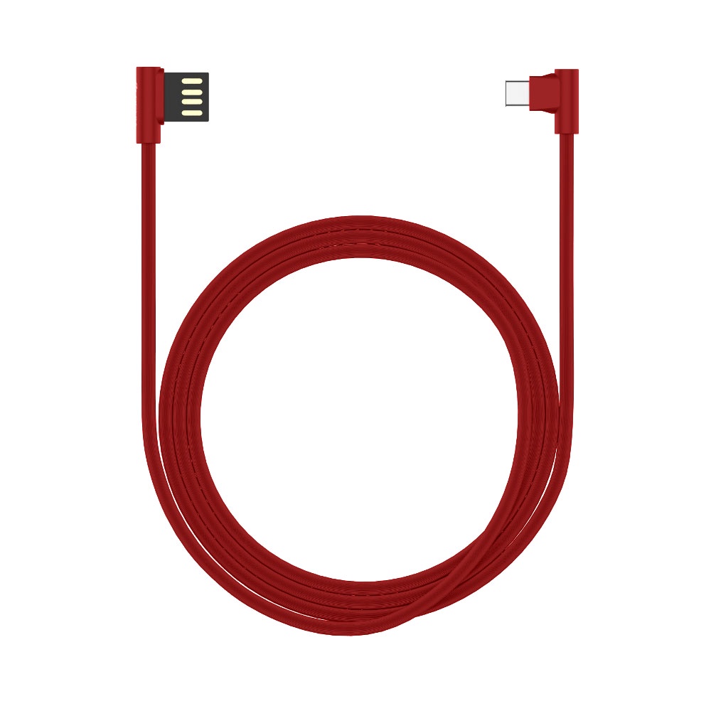 фото Кабель угловой Devia USB Type-C King Series Dual Right Angle 1 метр, 6938595304910, красный