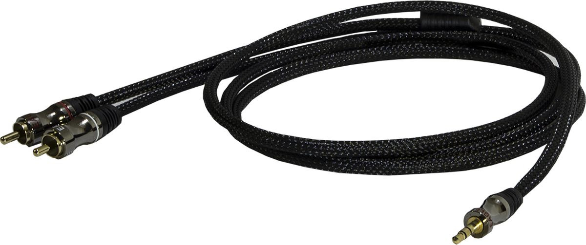 фото Адаптерный кабель Eagle Cable Deluxe Mini(m) - 2xRCA, 10071116, черный, 1,6 м